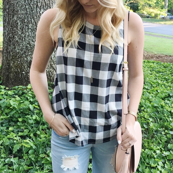 Old Navy Tops - Buffalo Check Tank